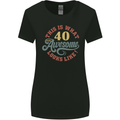 40th Birthday 40 Year Old Awesome Looks Like Womens Wider Cut T-Shirt Black