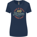 40th Birthday 40 Year Old Awesome Looks Like Womens Wider Cut T-Shirt Navy Blue