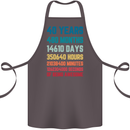 40th Birthday 40 Year Old Cotton Apron 100% Organic Dark Grey