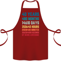 40th Birthday 40 Year Old Cotton Apron 100% Organic Maroon