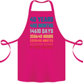 40th Birthday 40 Year Old Cotton Apron 100% Organic Pink