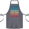 40th Birthday 40 Year Old Cotton Apron 100% Organic Steel