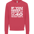 40th Birthday 40 Year Old Don't Grow Up Funny Mens Sweatshirt Jumper Heliconia