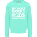 40th Birthday 40 Year Old Don't Grow Up Funny Mens Sweatshirt Jumper Peppermint