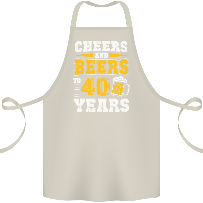 40th Birthday 40 Year Old Funny Alcohol Cotton Apron 100% Organic Natural