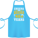40th Birthday 40 Year Old Funny Alcohol Cotton Apron 100% Organic Turquoise