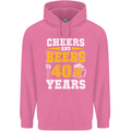 40th Birthday 40 Year Old Funny Alcohol Mens 80% Cotton Hoodie Azelea