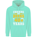 40th Birthday 40 Year Old Funny Alcohol Mens 80% Cotton Hoodie Peppermint