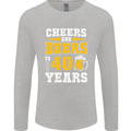 40th Birthday 40 Year Old Funny Alcohol Mens Long Sleeve T-Shirt Sports Grey