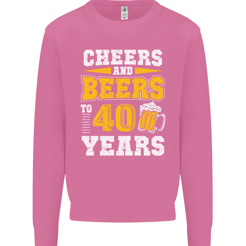 40th Birthday 40 Year Old Funny Alcohol Mens Sweatshirt Jumper Azalea