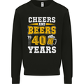 40th Birthday 40 Year Old Funny Alcohol Mens Sweatshirt Jumper Black