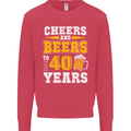 40th Birthday 40 Year Old Funny Alcohol Mens Sweatshirt Jumper Heliconia