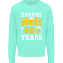 40th Birthday 40 Year Old Funny Alcohol Mens Sweatshirt Jumper Peppermint