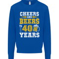 40th Birthday 40 Year Old Funny Alcohol Mens Sweatshirt Jumper Royal Blue