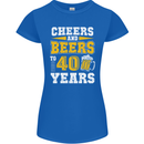 40th Birthday 40 Year Old Funny Alcohol Womens Petite Cut T-Shirt Royal Blue