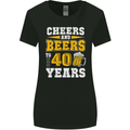 40th Birthday 40 Year Old Funny Alcohol Womens Wider Cut T-Shirt Black
