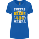 40th Birthday 40 Year Old Funny Alcohol Womens Wider Cut T-Shirt Royal Blue