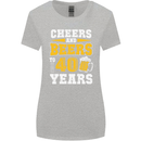 40th Birthday 40 Year Old Funny Alcohol Womens Wider Cut T-Shirt Sports Grey