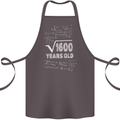 40th Birthday 40 Year Old Geek Funny Maths Cotton Apron 100% Organic Dark Grey