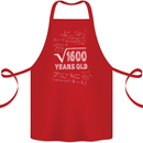40th Birthday 40 Year Old Geek Funny Maths Cotton Apron 100% Organic Red