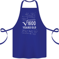 40th Birthday 40 Year Old Geek Funny Maths Cotton Apron 100% Organic Royal Blue