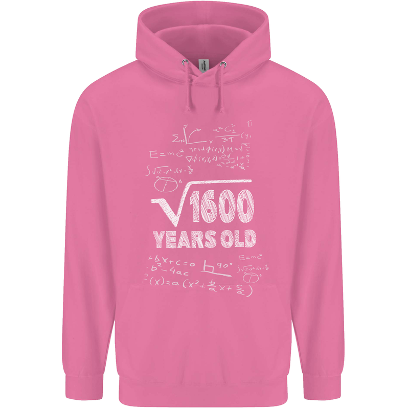 40th Birthday 40 Year Old Geek Funny Maths Mens 80% Cotton Hoodie Azelea