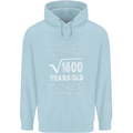 40th Birthday 40 Year Old Geek Funny Maths Mens 80% Cotton Hoodie Light Blue