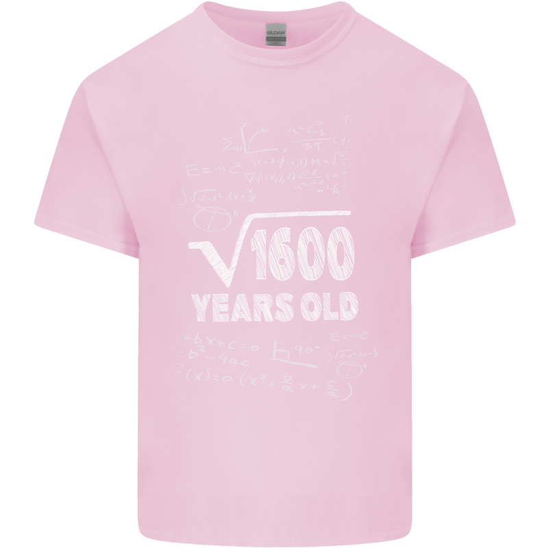 40th Birthday 40 Year Old Geek Funny Maths Mens Cotton T-Shirt Tee Top Light Pink