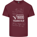 40th Birthday 40 Year Old Geek Funny Maths Mens Cotton T-Shirt Tee Top Maroon