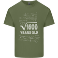 40th Birthday 40 Year Old Geek Funny Maths Mens Cotton T-Shirt Tee Top Military Green