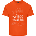 40th Birthday 40 Year Old Geek Funny Maths Mens Cotton T-Shirt Tee Top Orange
