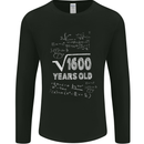 40th Birthday 40 Year Old Geek Funny Maths Mens Long Sleeve T-Shirt Black