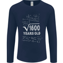 40th Birthday 40 Year Old Geek Funny Maths Mens Long Sleeve T-Shirt Navy Blue