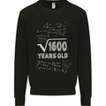 40th Birthday 40 Year Old Geek Funny Maths Mens Sweatshirt Jumper Black