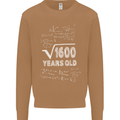 40th Birthday 40 Year Old Geek Funny Maths Mens Sweatshirt Jumper Caramel Latte