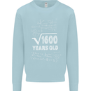 40th Birthday 40 Year Old Geek Funny Maths Mens Sweatshirt Jumper Light Blue