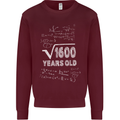 40th Birthday 40 Year Old Geek Funny Maths Mens Sweatshirt Jumper Maroon