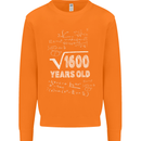 40th Birthday 40 Year Old Geek Funny Maths Mens Sweatshirt Jumper Orange