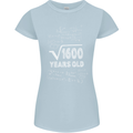40th Birthday 40 Year Old Geek Funny Maths Womens Petite Cut T-Shirt Light Blue