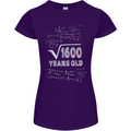 40th Birthday 40 Year Old Geek Funny Maths Womens Petite Cut T-Shirt Purple