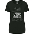 40th Birthday 40 Year Old Geek Funny Maths Womens Wider Cut T-Shirt Black