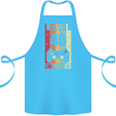 40th Birthday 40 Year Old Level Up Gamming Cotton Apron 100% Organic Turquoise