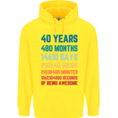 40th Birthday 40 Year Old Mens 80% Cotton Hoodie Yellow