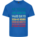 40th Birthday 40 Year Old Mens Cotton T-Shirt Tee Top Royal Blue