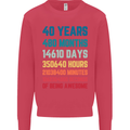 40th Birthday 40 Year Old Mens Sweatshirt Jumper Heliconia