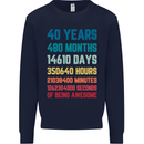 40th Birthday 40 Year Old Mens Sweatshirt Jumper Navy Blue
