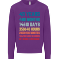 40th Birthday 40 Year Old Mens Sweatshirt Jumper Purple