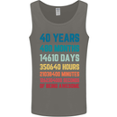 40th Birthday 40 Year Old Mens Vest Tank Top Charcoal