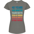 40th Birthday 40 Year Old Womens Petite Cut T-Shirt Charcoal