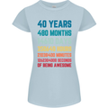 40th Birthday 40 Year Old Womens Petite Cut T-Shirt Light Blue